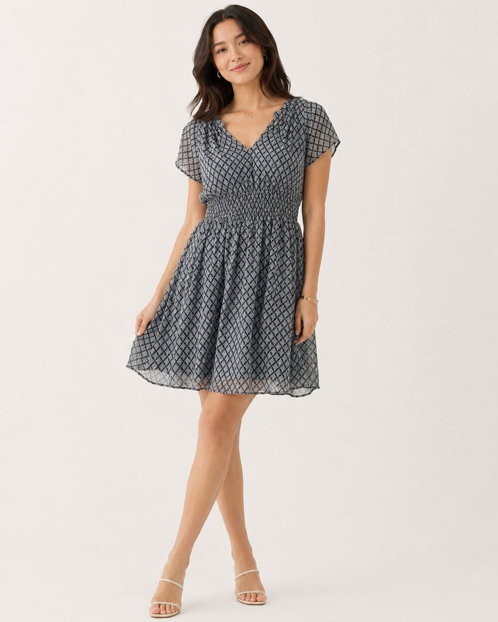 New Sojourn Petite Green Floral Flowy Dress, Size XSP